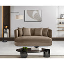 Meridian Alder Taupe Velvet Loveseat IMAGE 2
