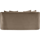 Meridian Alder Taupe Velvet Loveseat IMAGE 5