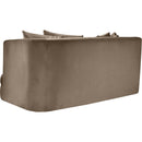 Meridian Alder Taupe Velvet Loveseat IMAGE 6