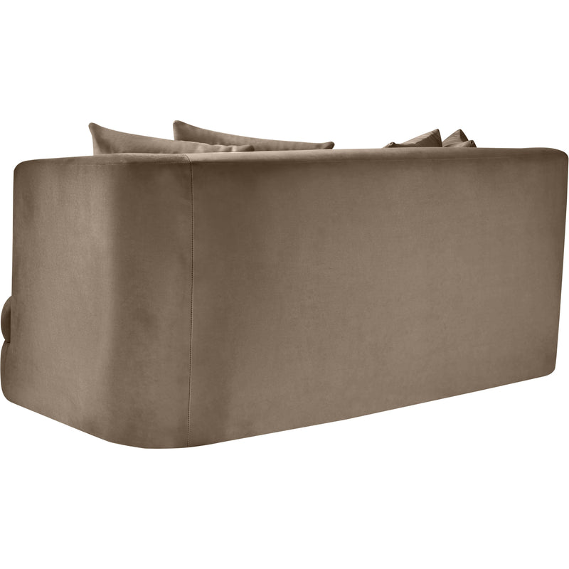 Meridian Alder Taupe Velvet Loveseat IMAGE 6