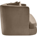 Meridian Alder Taupe Velvet Loveseat IMAGE 7