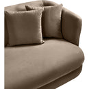 Meridian Alder Taupe Velvet Loveseat IMAGE 9