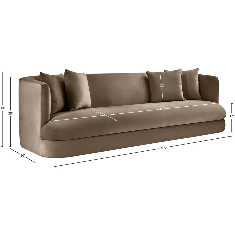 Meridian Alder Taupe Velvet Sofa IMAGE 15