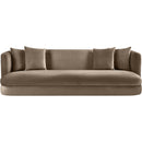 Meridian Alder Taupe Velvet Sofa IMAGE 3