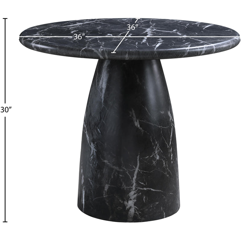 Meridian Cosenza Black 36" Marble Finish Concrete Dining Table IMAGE 7