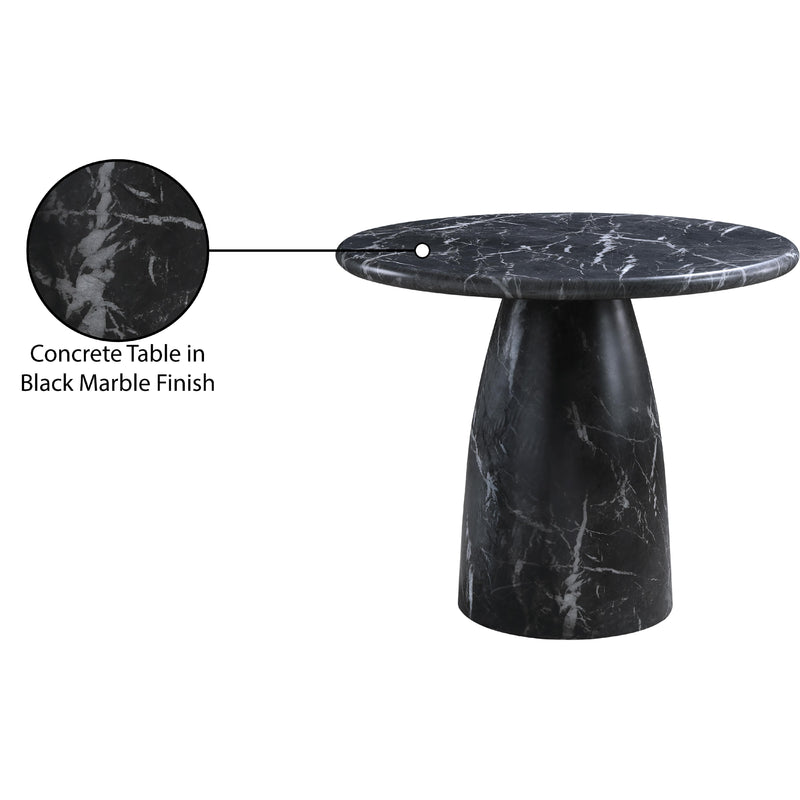 Meridian Cosenza Black 36" Marble Finish Concrete Dining Table IMAGE 8