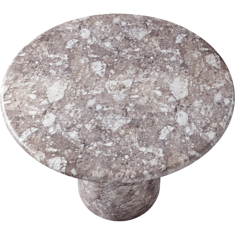 Meridian Cosenza Brown 36" Marble Finish Concrete Dining Table IMAGE 6