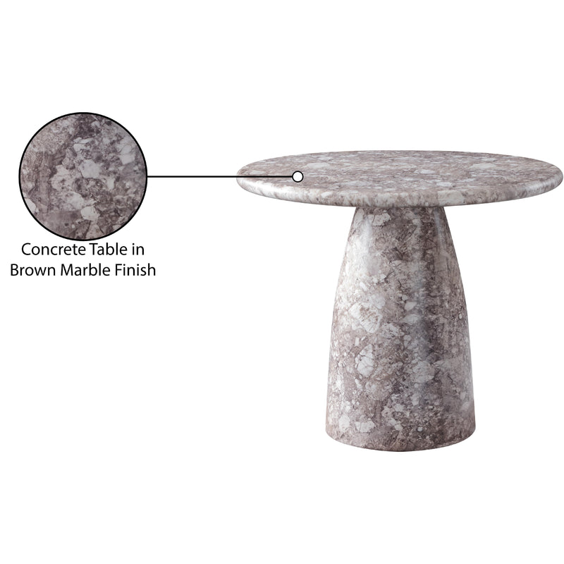 Meridian Cosenza Brown 36" Marble Finish Concrete Dining Table IMAGE 8