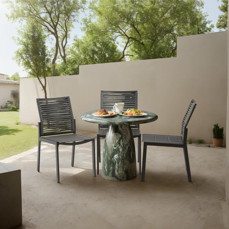 Meridian Cosenza Green 36" Marble Finish Concrete Dining Table IMAGE 2