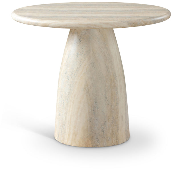 Meridian Cosenza Travertine 36" Travertine Finish Concrete Dining Table IMAGE 1