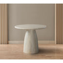 Meridian Cosenza Travertine 36" Travertine Finish Concrete Dining Table IMAGE 3