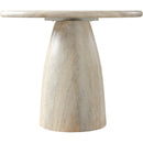 Meridian Cosenza Travertine 36" Travertine Finish Concrete Dining Table IMAGE 4