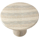 Meridian Cosenza Travertine 36" Travertine Finish Concrete Dining Table IMAGE 6