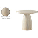 Meridian Cosenza Travertine 36" Travertine Finish Concrete Dining Table IMAGE 8