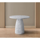 Meridian Cosenza White 36" Marble Finish Concrete Dining Table IMAGE 3