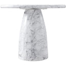 Meridian Cosenza White 36" Marble Finish Concrete Dining Table IMAGE 4