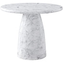 Meridian Cosenza White 36" Marble Finish Concrete Dining Table IMAGE 5
