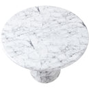 Meridian Cosenza White 36" Marble Finish Concrete Dining Table IMAGE 6