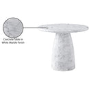 Meridian Cosenza White 36" Marble Finish Concrete Dining Table IMAGE 8