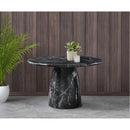 Meridian Cosenza Black 48.5" Marble Finish Concrete Dining Table IMAGE 3