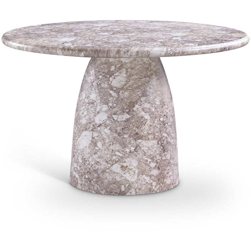 Meridian Cosenza Brown 48.5" Marble Finish Concrete Dining Table IMAGE 1