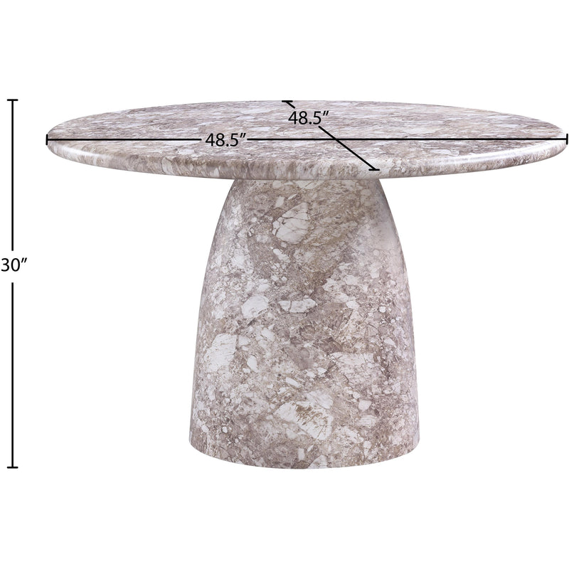 Meridian Cosenza Brown 48.5" Marble Finish Concrete Dining Table IMAGE 6