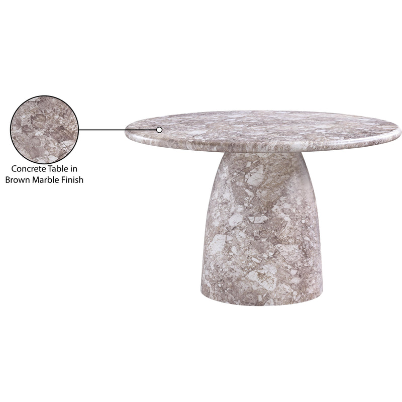 Meridian Cosenza Brown 48.5" Marble Finish Concrete Dining Table IMAGE 7