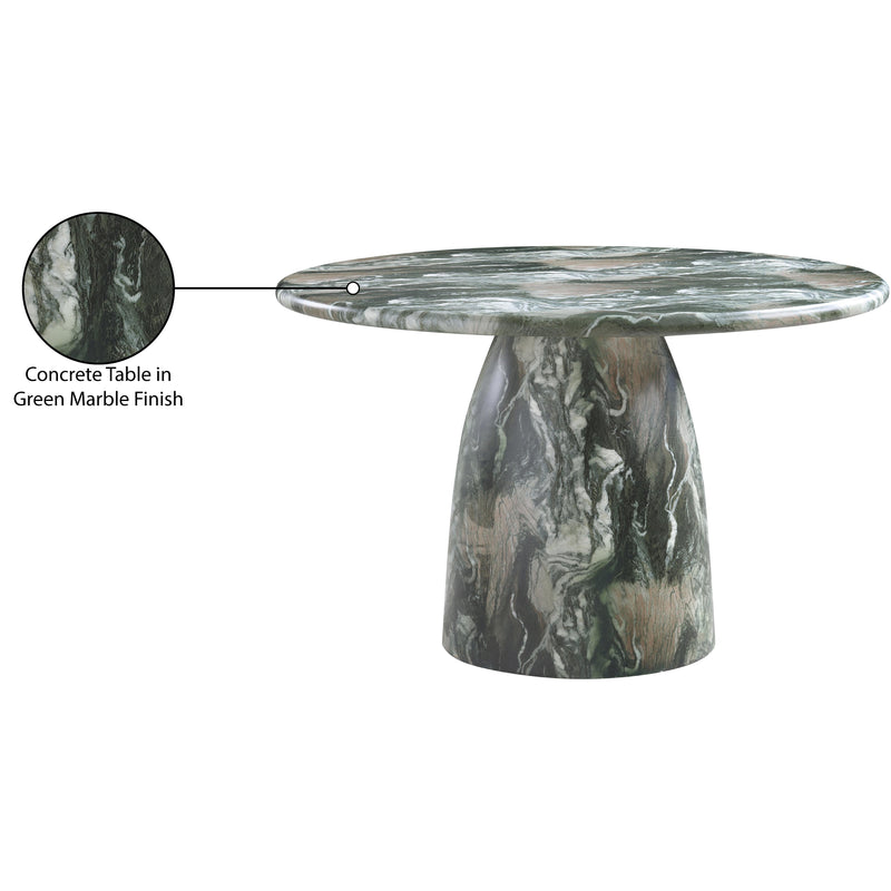 Meridian Cosenza Green 48.5" Marble Finish Concrete Dining Table IMAGE 7