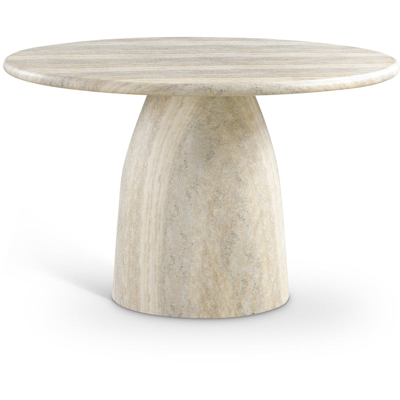 Meridian Cosenza Travertine 48.5" Travertine Finish Concrete Dining Table IMAGE 1