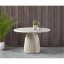 Meridian Cosenza Travertine 48.5" Travertine Finish Concrete Dining Table IMAGE 3