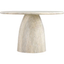 Meridian Cosenza Travertine 48.5" Travertine Finish Concrete Dining Table IMAGE 4