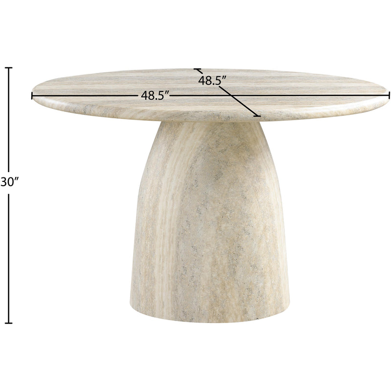 Meridian Cosenza Travertine 48.5" Travertine Finish Concrete Dining Table IMAGE 6