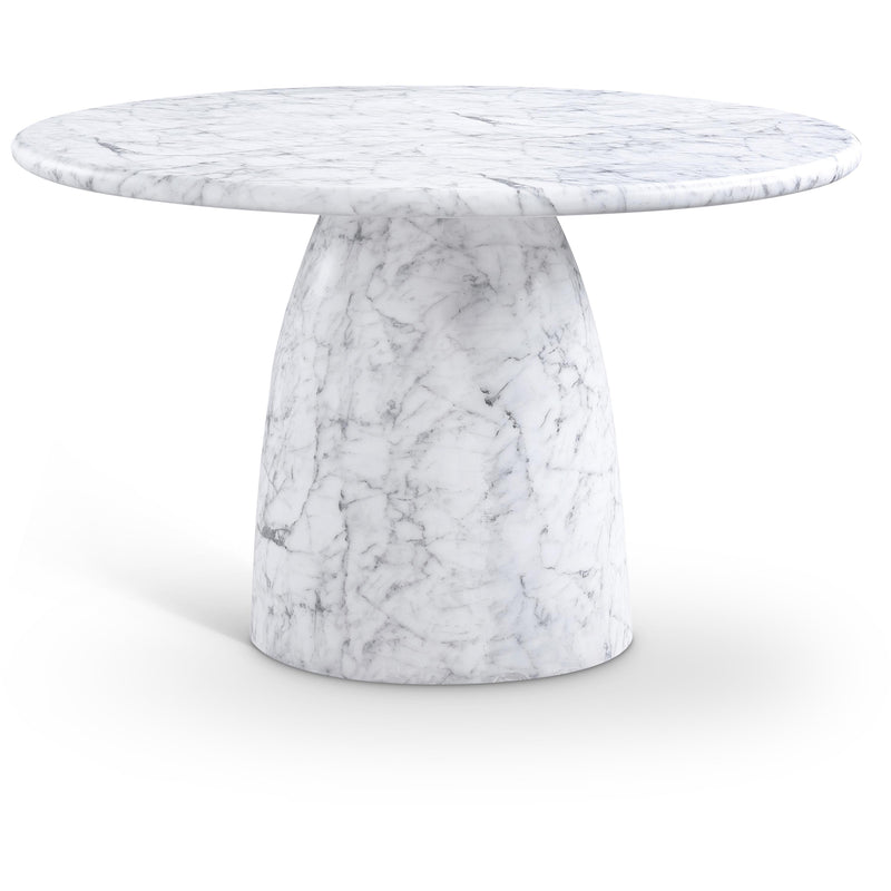 Meridian Cosenza White 48.5" Marble Finish Concrete Dining Table IMAGE 1