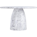Meridian Cosenza White 48.5" Marble Finish Concrete Dining Table IMAGE 4