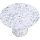 Meridian Cosenza White 48.5" Marble Finish Concrete Dining Table IMAGE 5