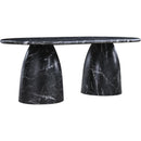 Meridian Cosenza Black 78" Marble Finish Concrete Dining Table (3 Boxes) IMAGE 4