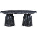 Meridian Cosenza Black 78" Marble Finish Concrete Dining Table (3 Boxes) IMAGE 5