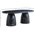 Meridian Cosenza Black 78" Marble Finish Concrete Dining Table (3 Boxes) IMAGE 7