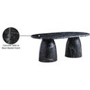 Meridian Cosenza Black 78" Marble Finish Concrete Dining Table (3 Boxes) IMAGE 8