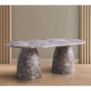 Meridian Cosenza Brown 78" Marble Finish Concrete Dining Table (3 Boxes) IMAGE 3
