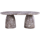 Meridian Cosenza Brown 78" Marble Finish Concrete Dining Table (3 Boxes) IMAGE 5