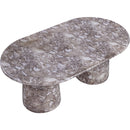 Meridian Cosenza Brown 78" Marble Finish Concrete Dining Table (3 Boxes) IMAGE 6