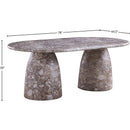 Meridian Cosenza Brown 78" Marble Finish Concrete Dining Table (3 Boxes) IMAGE 7