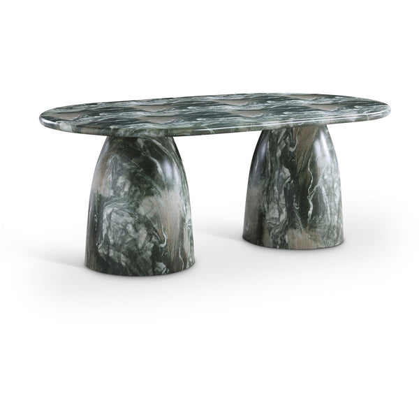 Meridian Cosenza Green 78" Marble Finish Concrete Dining Table (3 Boxes) IMAGE 1