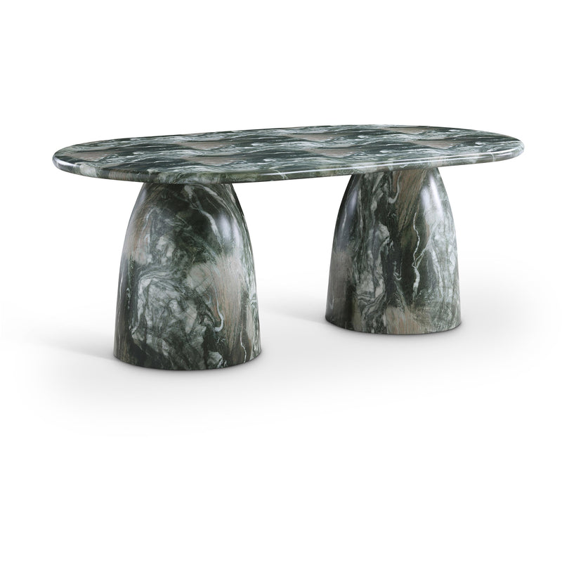 Meridian Cosenza Green 78" Marble Finish Concrete Dining Table (3 Boxes) IMAGE 1