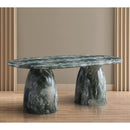 Meridian Cosenza Green 78" Marble Finish Concrete Dining Table (3 Boxes) IMAGE 3