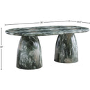 Meridian Cosenza Green 78" Marble Finish Concrete Dining Table (3 Boxes) IMAGE 7