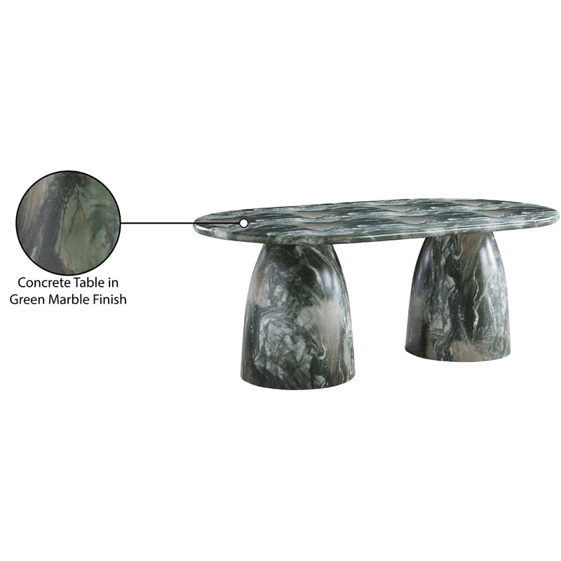 Meridian Cosenza Green 78" Marble Finish Concrete Dining Table (3 Boxes) IMAGE 8