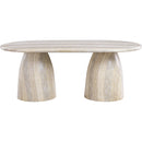 Meridian Cosenza Travertine 78" Travertine Finish Concrete Dining Table (3 Boxes) IMAGE 5