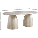 Meridian Cosenza Travertine 78" Travertine Finish Concrete Dining Table (3 Boxes) IMAGE 7